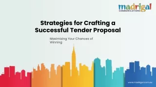 Writing a Tender | Madrigal Communications