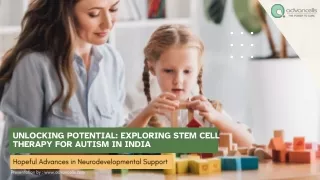 Unlocking Potential Exploring Stem Cell Therapy for Autism in India