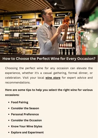 How to Choose the Perfect Wine for Every Occasion?