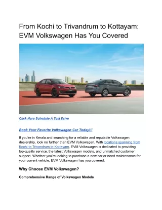 From Kochi to Trivandrum to Kottayam_ EVM Volkswagen Has You Covered