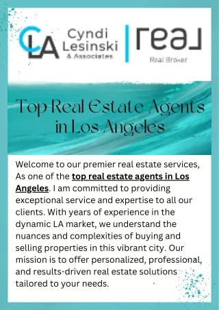 Top Real Estate Agents in Los Angeles Your Trusted Experts