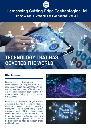 Harnessing Cutting-Edge Technologies Jai Infoway