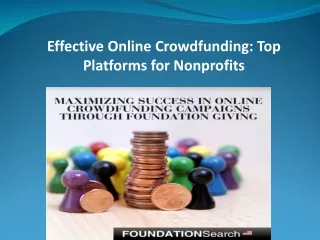 Effective Online Crowdfunding: Top Platforms for Nonprofits