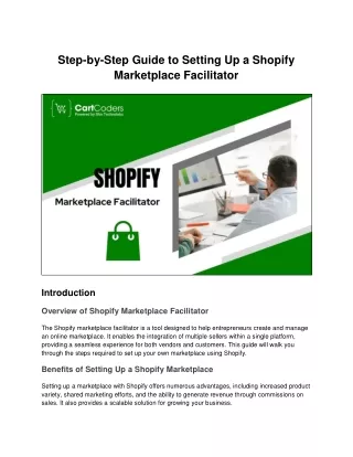 Steps for Building Your Shopify Marketplace: An Insightful Blog