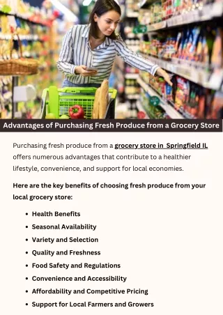 Advantages of Purchasing Fresh Produce from a Grocery Store