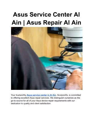 Asus Service Center Al Ain _ Asus Repair Al Ain