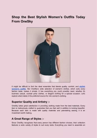 Shop the Best Stylish Women’s Outfits Today From OneSky
