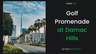 Golf Promenade at Damac Hills By Tesla Properties a Dubai Real Estate Company