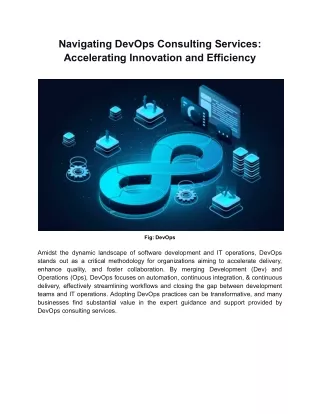 Navigating DevOps Consulting Services: Accelerating Innovation and Efficiency
