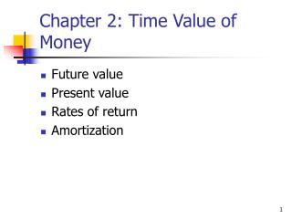 Chapter 2: Time Value of Money