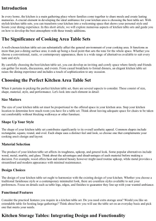 Developing the Perfect Atmosphere with Elegant Kitchen Table Sets