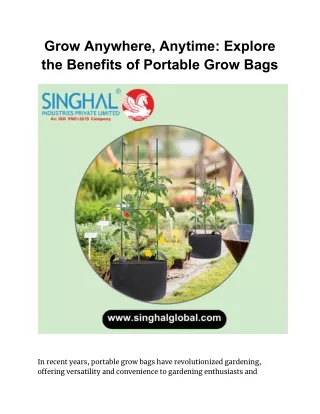 Effortless Gardening with Grow Bags