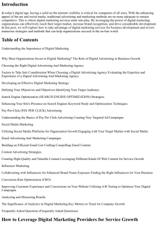 Exactly How to Take Advantage Of Digital Advertising And Marketing Providers for