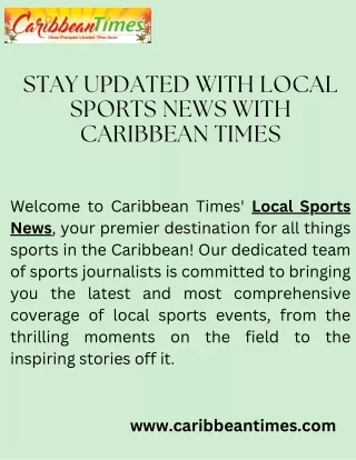 Stay Updated with Local Sports News with Caribbean Times