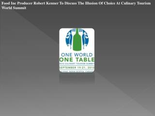 Food Inc Producer Robert Kenner To Discuss The Illusion Of C