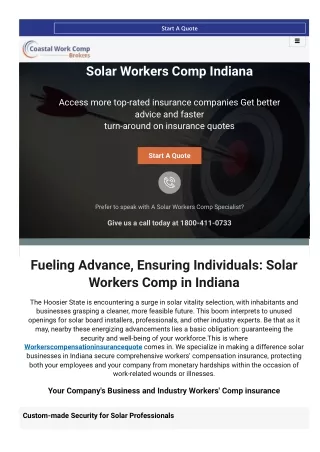Solar Workers Comp Indiana