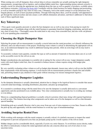 3 Essential Tips for Renting a Roll Off Dumpster
