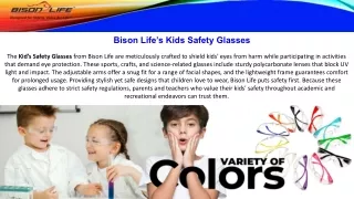 Bison Life's Kids Safety Glasses