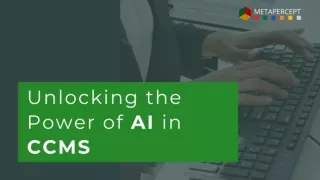 AI enablement in CCMS