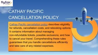 CATHAY PACIFIC CANCELLATION POLICY