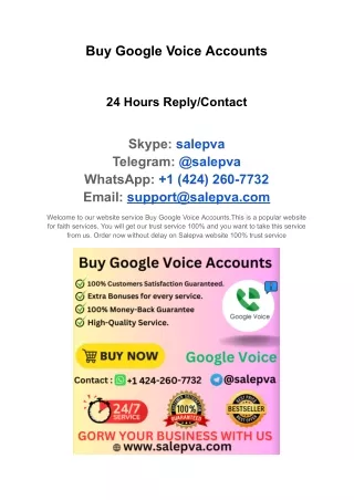 Buy Google Voice Accounts