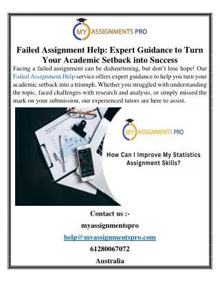 Failed Assignment Help Expert Guidance to Turn Your Academic Setback into Successs