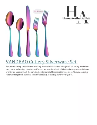 VANDBAO Cutlery Silverware Set