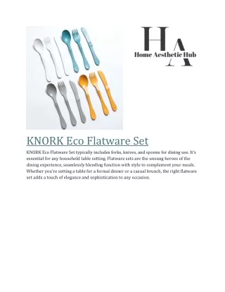 KNORK Eco Flatware Set