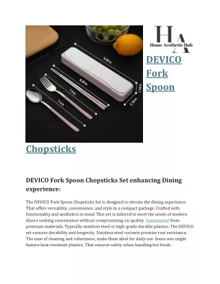 DEVICO Fork Spoon Chopsticks