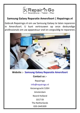 Samsung Galaxy Reparatie Amersfoort | Repairngo.nl