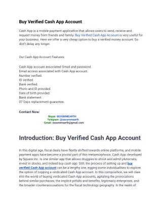 In The World To Buy Verified Cash App Account