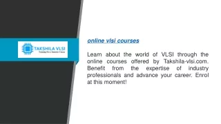 Online Vlsi Courses  Takshila-vlsi.com