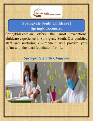 Springvale South Childcare   Springkids.com.au