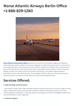 Norse Atlantic Airways Berlin Office