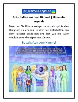 Botschaften aus dem Himmel  Himmels-engel.de