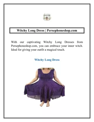 Witchy Long Dress | Persephoneshop.com