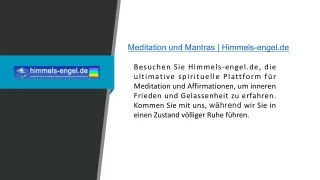 Meditation und Mantras  Himmels-engel.de