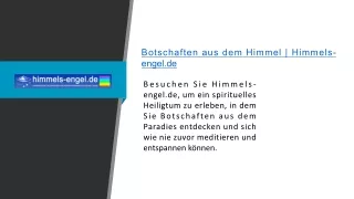 Botschaften aus dem Himmel  Himmels-engel.de