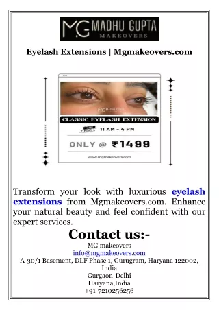 Eyelash Extensions  Mgmakeovers.com