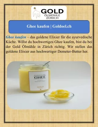 Ghee kaufen   Goldoel.ch