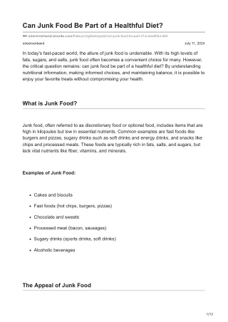 streckverband.wixsite.com-Can Junk Food Be Part of a Healthful Diet