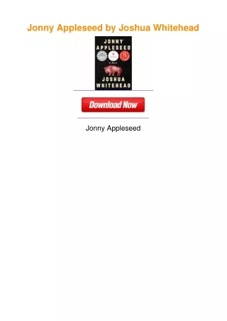 Jonny Appleseed by Joshua Whitehead