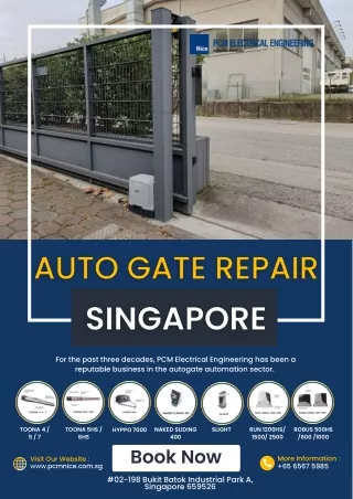 Auto Gate Repair in Singapore | PCM Electrical Engineering