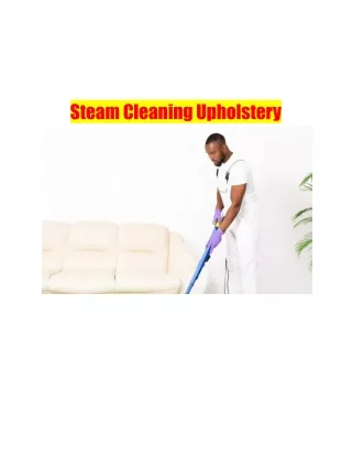 Steam Cleaning Upholstery