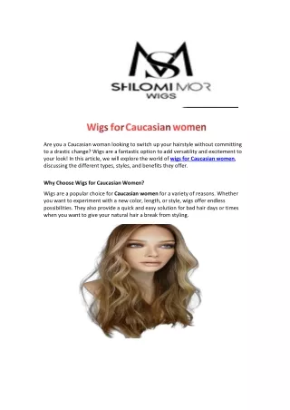 Wigs for Caucasian women