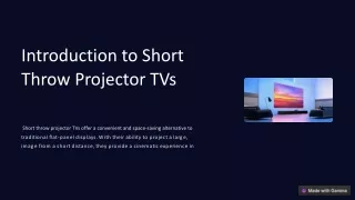 Installation and Setup of Short Throw Projector TVs