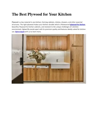 The Best Plywood for Your Kitchen