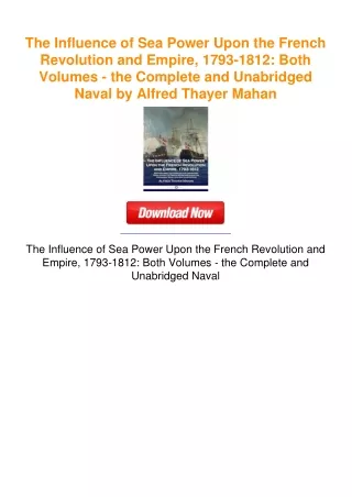 The Influence of Sea Power Upon the French Revolution and Empire,