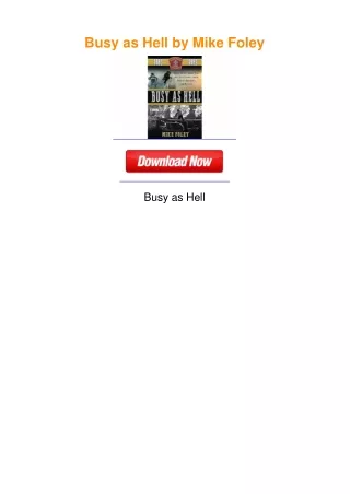 Busy as Hell by Mike Foley