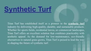 Synthetic Turf